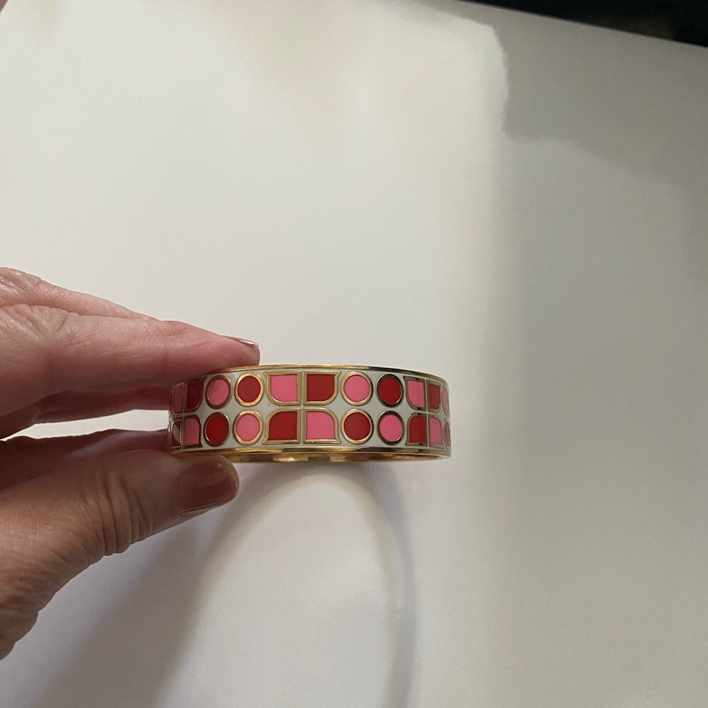 Kate spade Pink and Gold Geometric Bangle